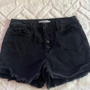 Black Jean Shorts
